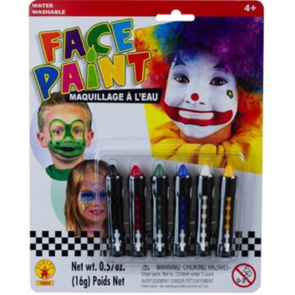 6pc Face Paint Sticks Set